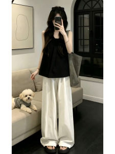 BIFEIMENG | French Elegant Black Sleeveless Top for Sophisticated Wear