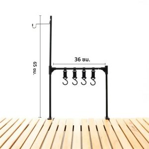 Westtune ชั้นเก็บของตั้งโต๊ะกลางแจ้งชั้นแขวนบนโต๊ะอาหารชั้นอลูมิเนียมอัลลอยน้ำหนักเบาพร้อมตะขอ