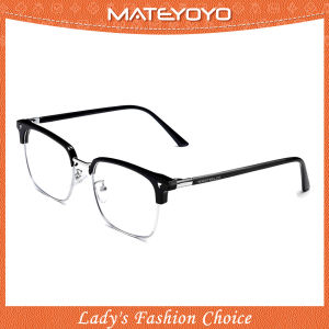 MATEYOYO Men Women TR90 Non-Prescription Glasses Anti Blue Light Flat Mirror Eyewear Can Be Paired With Myopia Gasses Half Frame Design Outdoor Travel Men Trendy