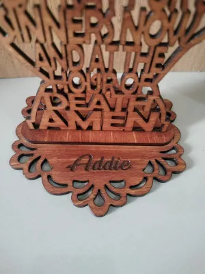 Hail Mary Prayer Stand 3mm basswood (Not Ordinary Plywood)