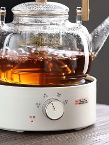 800W Electric Stove Mocha Pot Stove Household Small Freshly Brewed Coffee Machine Tea Stove Constant Temperature Mini Tea Maker Flower Teapot Special Stove Furnace