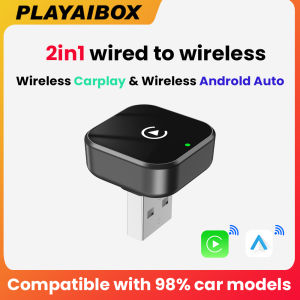 2025 Super Mini Carplay AI Box Wired to Wireless CarPlay/Android Auto 2in1 Box 5GHz WiFi for 98% Original Wired CarPlay/Auto Car