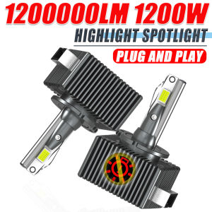 D1S LED Headlight Bulb CANBUS D2S D3S D4S D8S 1200W High Power Turbo Auto Headlamp with Fan Heat Dissipation 1 : 1 Plug&Play 12V