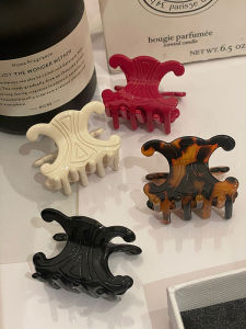 Acetate TiTiLisa คลิปผมสไตล์ฝรั่งเศสแบบเรียบง่ายสำหรับผมยาวครึ่งหัว คลิปผมด้านหลังศีรษะระดับไฮเอนด์