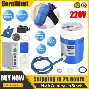 🚚 Local Delivery🚚Cold Therapy Machine System with Large Knee Pad Adjustable Ergonomic Wrap Pad and Cooler Pump Quiet Lightweight and Effective Cryotherapy Freeze Kit Pump