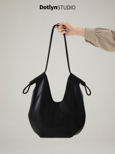 Dotlyn Retro Fashion Soft Leather Tote Bag Large Capacity Versatile Casual Single Shoulder Bag Korean Style Ins New Model