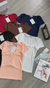 Áo Cổ Vuông Tay Ngắn Dáng Ôm Body - Tharo Clothing [AO00239]