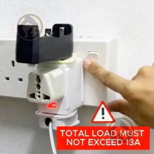 [READY STOCK] ME 3 WAY 13A 3 PIN ADAPTOR 7387 EXTENSION PLUG ( UK Design)
