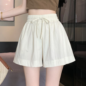 Quần Short Vải Lanh Cotton Ice Silk Cạp Cao Mùa Hè Cho Nữ Dáng Chữ a Rộng Rãi Thoải Mái Phong Cách Mới 2026 Quần Áo Làm Việc