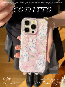 เคสโทรศัพท์มือถือลายการ์ตูน Coditto Strawberry Rabbit ลายพิมพ์คู่ ดีไซน์น่ารัก ดีไซน์สร้างสรรค์ สำหรับ iPhone 17 pro 16 pro Max 15 pro Max 14 pro 13 pro