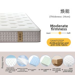 Energizing Spinal Support Mattress with Natural Latex and Springs