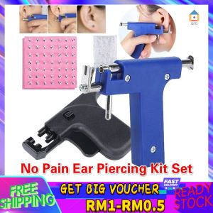 【Malaysia Spot Sale】Safety Stainless Steel Ear Piercing Gun with Earrings Set Professional Earings Piercing Ear Piercer 98pcs Ear Stud Tool Kit