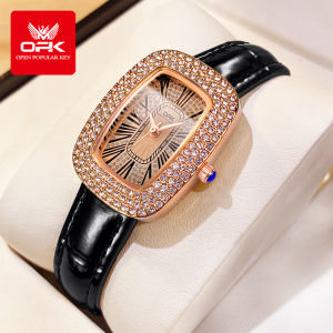 OPK Jam Tangan Wanita Terbaru 2024 Anti Air Kecil Original Rantai Korea Analog Kulit Branded Terbaru Women Watch Cod Persegi
