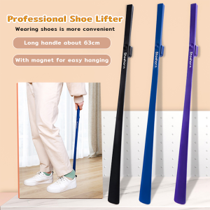MaxPlus Long Handle Professional Shoe Lifter Plastic Spoon Shape Magnetic Creative ShoeHorn