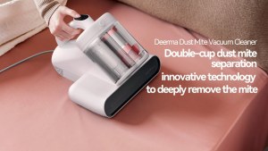 DEERMA CM980 Dual Cup Mite Remover 13Kpa Visualized UV Dust Mite Vacuum Cleaner Cyclone Suction PowerHigh-frequency Beating Home Portable Handheld Device