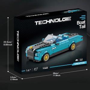 417PCS Retro Luxury Cars Model Building Blocks 1:24 Scale City Convertible Vehicle Car Model Bricks Kids DIY Toys Idea Gifts