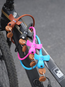 Xiaohongshu Same Style Creative Puppy Bicycle Lock Electromobile Lock Safety Lock Cartoon Shape Safety Kids Car Lock