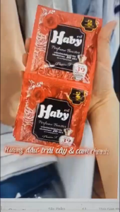 [ nội địa thái] combo 3 dây Nước Xả Vải HABY  Dịu Nhẹ Cho Da Nhạy Cảm Làm Mềm Vải Dây 12 gói