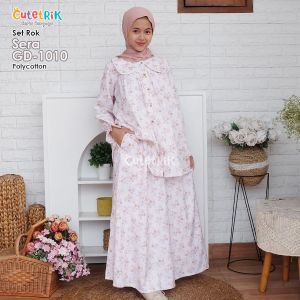 Terbaru Setelan Rok Luna Sera Syari Remaja Cutetrik Poly cotton