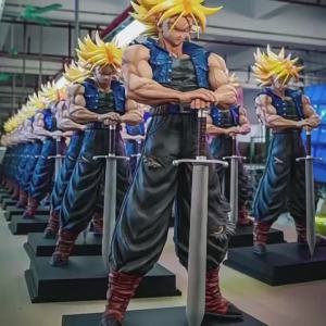 Bandai | Anime Dragon Ball Z Trunks Figure Future Trunks Action Figures 25CMPVC Statue Collection Model Toys for Children Gifts