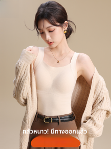 MiiOW | เสื้อกั๊กผ้าขนสัตว์ผู้หญิง MiiOW ฤดูใบไม้ร่วง/ฤดูหนาว อบอุ่น ด้านหน้าแบบถาวร ชั้นใน ชุดชั้นใน ชุดชั้นใน ผ้าไหม ผ้าขนสัตว์