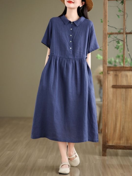 2024 Summer New Arrival Plus Size Loose Japanese Style Linen Shirt