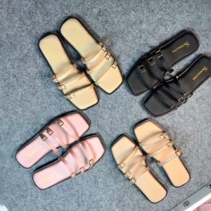 Sendal Tali Slop Teplek Wanita Simple Sandal Wanita Daily Casual Strap Polos Kekinian Flat Datar Sendal Wanita Santai Sendal Flat Terbaru 2025