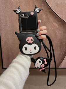 Adorable 3D Silicone Case for Samsung ZFlip5/ZFlip4 Flip Cover Full Protection Anti-Fall Compatible with Foldable Screen Phones