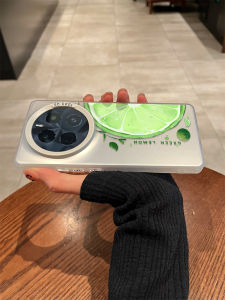 Realme True Me GT8 pro Phone Case GT7 Fresh Summer Lemon Color Silver Laser Couple Anti-Fall Silicone Protective Cover