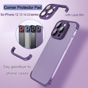 Mới [Silicone + kính] Vòng bảo vệ ống kính máy ảnh của điện thoại góc pad cho Iphone 12 13 14 15 11 Pro Max X/XS cộng với silicon mềm Trường hợp với tấm dán bảo vệ ống kính