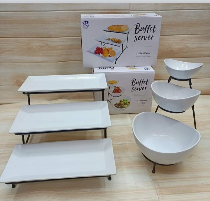 PH PandaHall houten spieshouder met 120 gaten, houten 4-laags buffetdisplaybord, multi-level display voor buffetten, banketten, cocktailfeesten en partijen