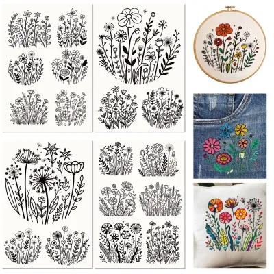 Non-Woven Water Soluble Embroidery Patterns Wash Away Embroidery Stabilizer Stick and Stitch Embroidery Paper Mixed Shapes