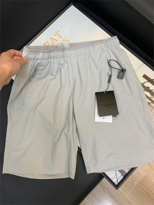 กางเกงขาสั้นผู้ชายทรงตรงแห้งเร็วสำหรับฤดูร้อน กางเกงขายาวทรงตรงบางสำหรับเล่นกีฬากลางแจ้ง กางเกงขายาวทรงสี่ส่วน ทรงตรง ทรงตรง ทรงตรง