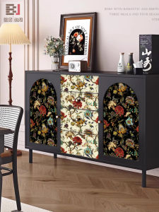 American Style Floral Cabinet Refurbishing Stickers Self Adhesive Decorative Wallpaper for Kitchen Cabinet And Wardrobe