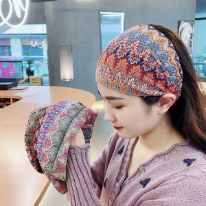 Women Lace Wide Elastic Headband Summer Fashion Breathable Hairband for Girls Headwear