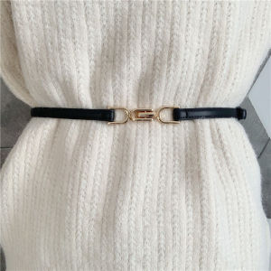 Elegant Genuine Leather Decorative Versatile Dress Sweater Retro Korean Type Corset Fashion Waist-Controlled Belt Womens Fashion