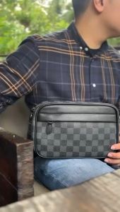 Tas Selempang Pria Kulit Premium Waterproof Crossbody Leather A6680