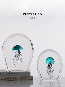 พิมายูอี้ จี้ประดับห้องนั่งเล่นสไตล์เรโทรระดับไฮเอนด์พร้อมกล้วยน้ำแข็ง ชิ้นส่วนตกแต่งกระจกคริสตัล วัสดุชิ้นส่วนหลักที่ทำจากหิน