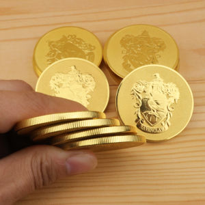 Harries Gringotts Gold Coin Movie Peripherals Potters Souvenir Hogwarts Badge Magic World Currency Cosplay Props Toys Kids Gifts