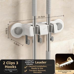 TAILI | Strong Suction No Drill Required Wall Mount Holder Bathroom