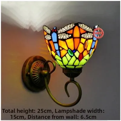 MEISITEKEKE | Vintage Creative Tiffany Bronze Bedside Wall Light