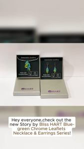 HART Blue-Green Chrome Leaflets Necklace & Earrings Series