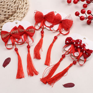 ปิ่นปักผมพู่ห้อยสำหรับเด็ก - รูปเจ้าหญิง 2ชิ้น จีนใหม่ของขวัญชิ้นเล็กๆ สำหรับเด็กผู้หญิง 2 ชิ้น