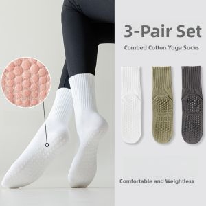 miiow | Anti-Slip Yoga Socks Womens Shark Design Sports Floor Mat Socks Long Tube Cotton Nylon Spandex Blend Autumn Sport Socks