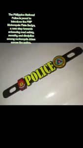 WECAST Philippine National Police Motorcycle Plate Badge: Acrylic-based and Printed Sticker Design