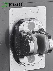 【JOMO】COD Punch Free Wall Mounted Handle Rotatable Adjustable Silver/Black Sprinkler Bracket Suitable for Shower Head Holder of Bathroom