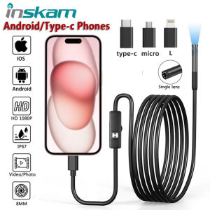 3IN1 Industrial Endoscope Camera for IOS Micro USB/Type-C HD 1080P IP67 Waterproof Mini Inspection endoscopic camera for Check
