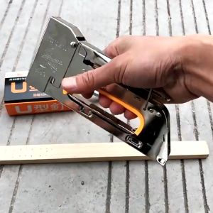 Heavy-Duty Staple Gun Stapler with Multi-Purpose Cable Clips and Staple Wire Set