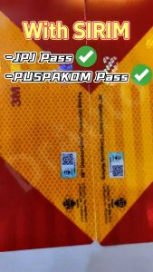 1 Pair 3M Reflective Sticker with SIRIM Lorry Sticker PUSPAKOM JPJ YELLOW/RED Sticker Diamond Grade Stiker Lori
