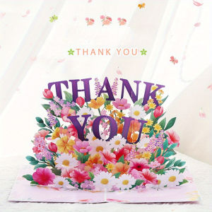 3D Pop-Up Thank You Card - Versatile for All Occasions Perfect for Mothers Day Fathers Day Business Gratitude & Friendship Appreciation